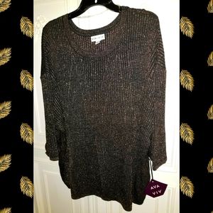 Ava & Viv Rose Gold Sparkle Sweater